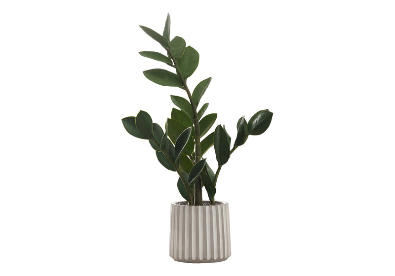 20" Tall, Artificial Plant, Zz, Indoor, Faux, Fake, Table, Greenery, Potted, Real Touch, Decorative - Green / Gray - R&R Furniture Gallery (Fountain Valley, CA)