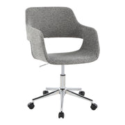 Lumi Source Margarite contemporary office task chair with adjustable height and ergonomic design, black fabric upholstery.