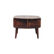 Oval Coffee Table With 1 Drawer - Chestnut - R&R Furniture Gallery (Fountain Valley, CA)