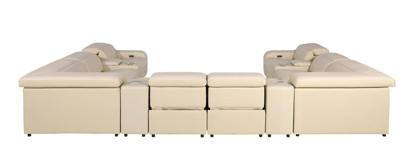 1116 - 12-Piece U-Shaped Sectional Sofa In With 4 Power Recliners & Power Headrests
