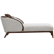 Houston - Chaise - Pebble / Walnut - R&R Furniture Gallery (Fountain Valley, CA)