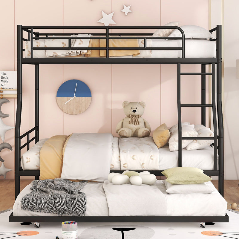 Steel construction bunk bed by DreamHaus featuring a sturdy frame and twin-sized upper and lower sleeping areas.
