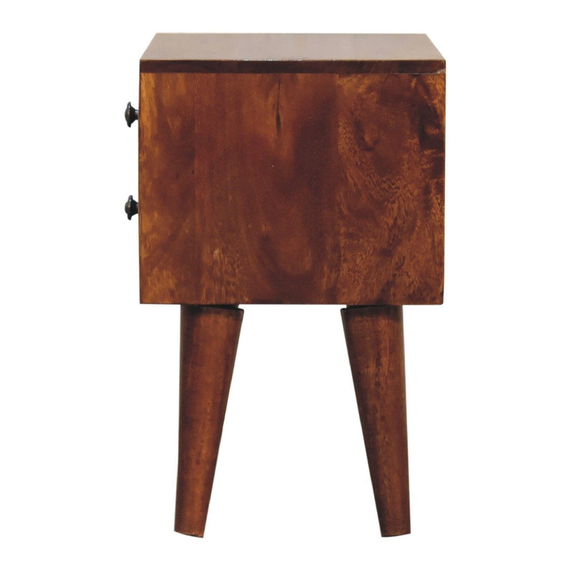 Mini Modern Bedside Table - Chestnut - R&R Furniture Gallery (Fountain Valley, CA)