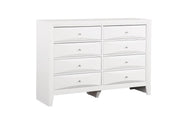 Glory Furniture Marilla dresser with multiple drawers, wooden finish, and modern design for bedroom storage.