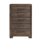 5 Drawer Chest With Casual Style - Brown - R&R Furniture Gallery (Fountain Valley, CA)