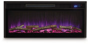 Entertainment Accessories - Fireplace Insert With Faux Birch Log Set - Black - R&R Furniture Gallery (Fountain Valley, CA)