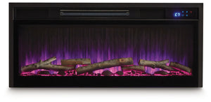 Entertainment Accessories - Fireplace Insert With Faux Birch Log Set - Black - R&R Furniture Gallery (Fountain Valley, CA)