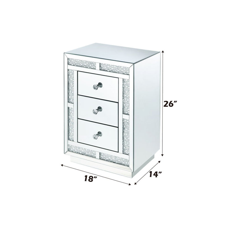 Mallika - Accent Table - Mirrored & Faux Crystals - R&R Furniture Gallery (Fountain Valley, CA)