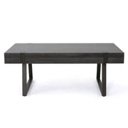 Abitha - Coffee Table With Industrial Powder Coated Metal Legs - R&R Furniture Gallery (Fountain Valley, CA)