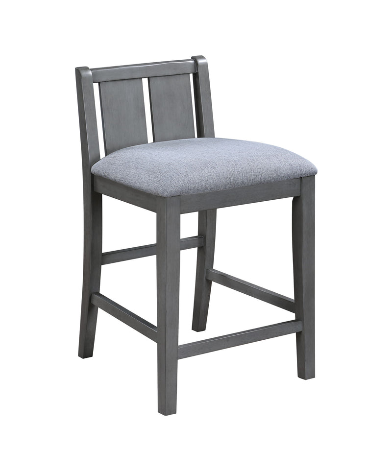 Graham - 3 Piece Small Space Counter Height Dining Table With Shelves And 2 Chairs (Set of 3) - R&R Furniture Gallery (Fountain Valley, CA)