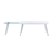 Patina - Coffee Table - White & Chrome - R&R Furniture Gallery (Fountain Valley, CA)