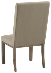 Chrestner - Dining UPH Side Chair (Set of 2) - Gray / Brown - R&R Furniture Gallery (Fountain Valley, CA)