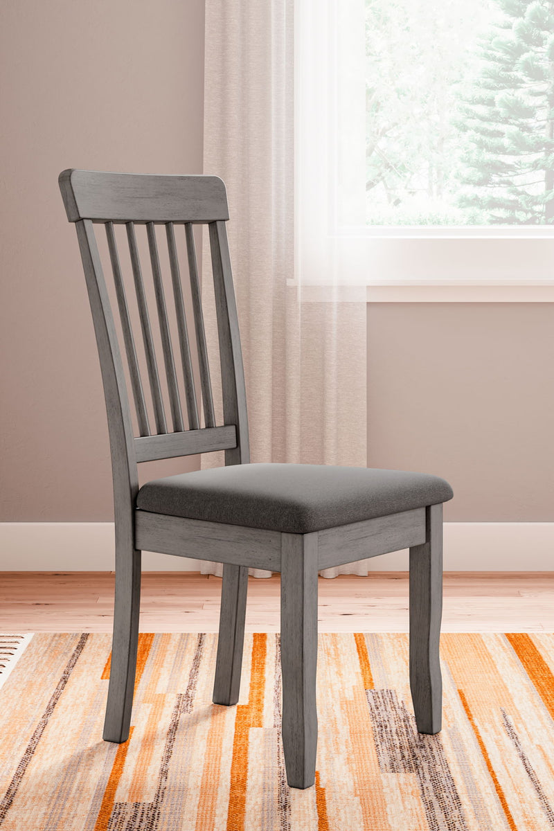 Shullden - 5 Pc. - Drop Leaf Table, 4 Side Chairs - Gray - R&R Furniture Gallery (Fountain Valley, CA)
