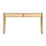 Paige - Console / Desk - Natural Oak - R&R Furniture Gallery (Fountain Valley, CA)