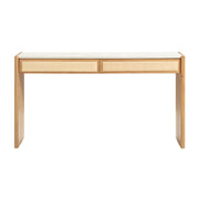 Paige - Console / Desk - Natural Oak - R&R Furniture Gallery (Fountain Valley, CA)