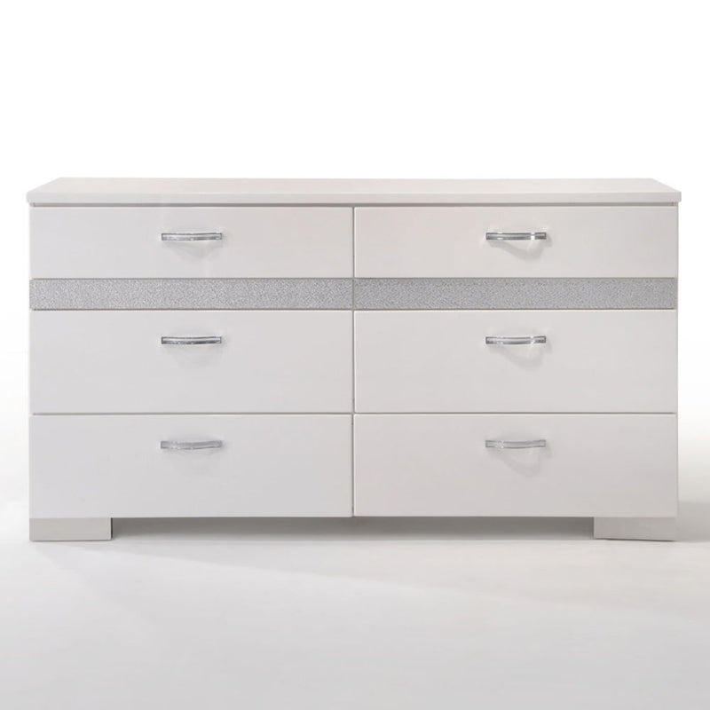 Naima II - Dresser - White High Gloss - R&R Furniture Gallery (Fountain Valley, CA)