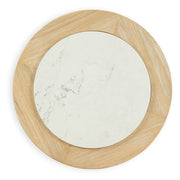 Camdill - Round End Table - Light Brown / White - R&R Furniture Gallery (Fountain Valley, CA)
