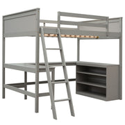 Loft Bed With Shelves With Desk - R&R Furniture Gallery (Fountain Valley, CA)