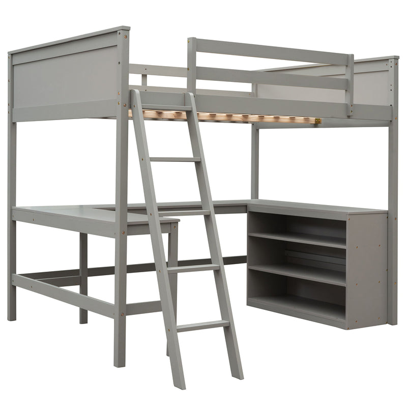 Loft Bed With Shelves With Desk - R&R Furniture Gallery (Fountain Valley, CA)