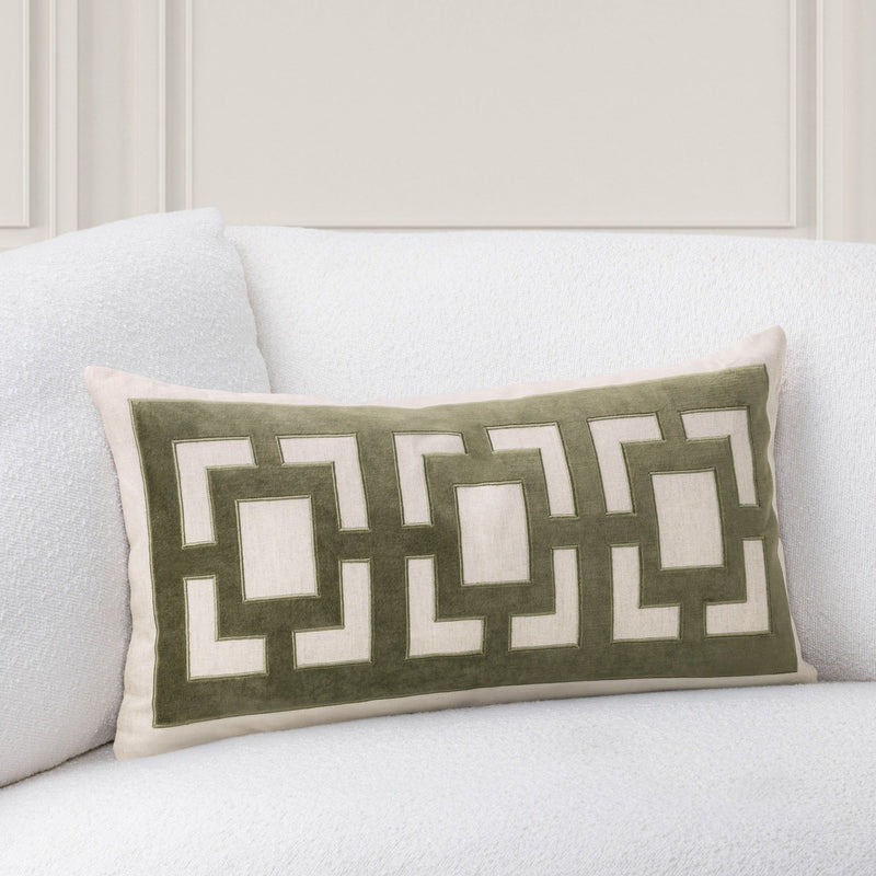 Classic Home Corbin accent pillow with textured fabric and neutral tones, perfect for stylish home decor.