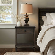 Victoria - Bedside Table With Drawer And Shelf - R&R Furniture Gallery (Fountain Valley, CA)