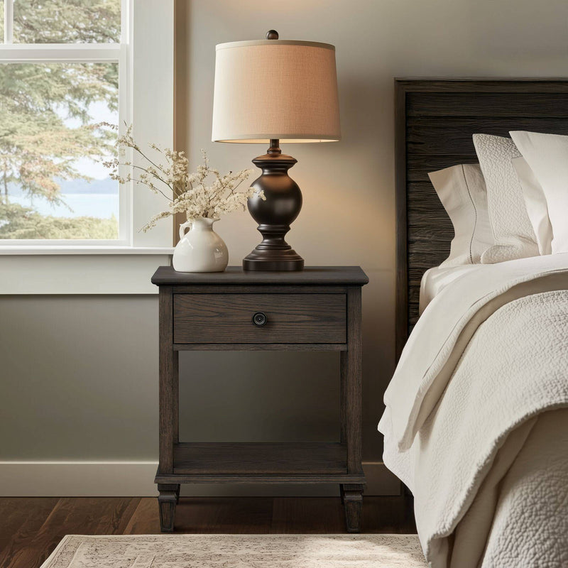 Victoria - Bedside Table With Drawer And Shelf - R&R Furniture Gallery (Fountain Valley, CA)