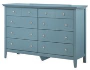 Elegant Glory Furniture dresser with sleek wood finish, featuring multiple drawers for stylish storage in any room.