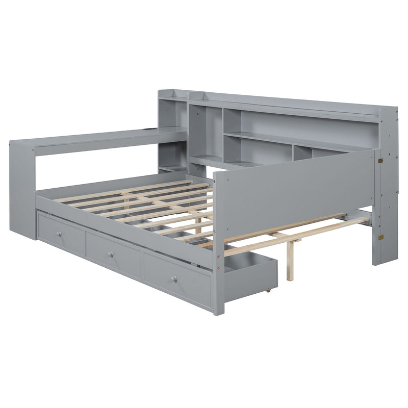 Daybed With 3 Drawers USB Ports And Desk - R&R Furniture Gallery (Fountain Valley, CA)