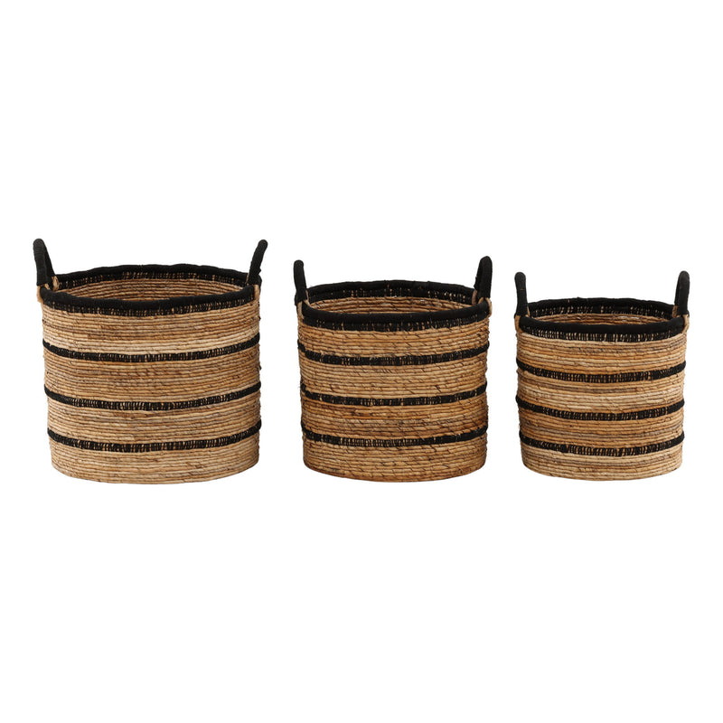 Wichita - Basket (Set of 3) - Natural And Black