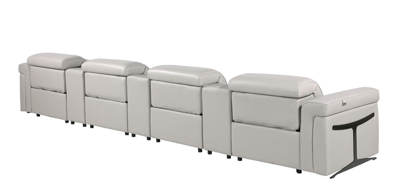 1126 - 7-Piece Modular Power Reclining Sofa In With 4 Power Recliners & Power Headrests