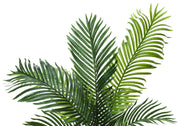47" Tall, Artificial Plant, Palm Tree, Indoor, Faux, Fake, Floor, Greenery, Potted, Real Touch, Decorative - Green / Black - R&R Furniture Gallery (Fountain Valley, CA)
