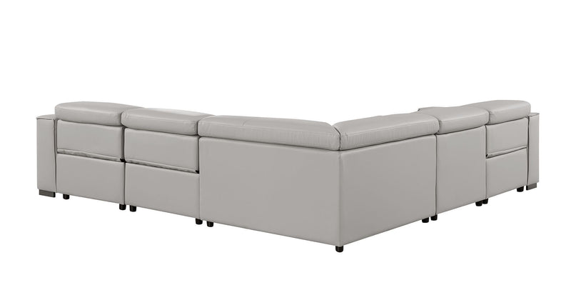 1208 - Leather Reclining Set (Sofa & Loveseat With 4 Power Recliners)