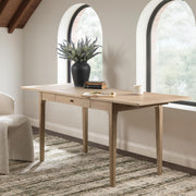 Classic Home Karl extendable coastal drift writing desk with sleek wood finish and adjustable surface for versatile workspace.