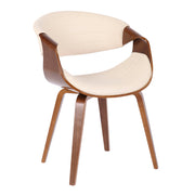 Lumi Source Symphony mid-century modern dining side chair with wooden legs and upholstered seat, stylish and comfortable.