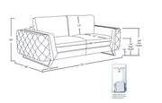 1051 - Contemporary Velvet Loveseat - R&R Furniture Gallery (Fountain Valley, CA)