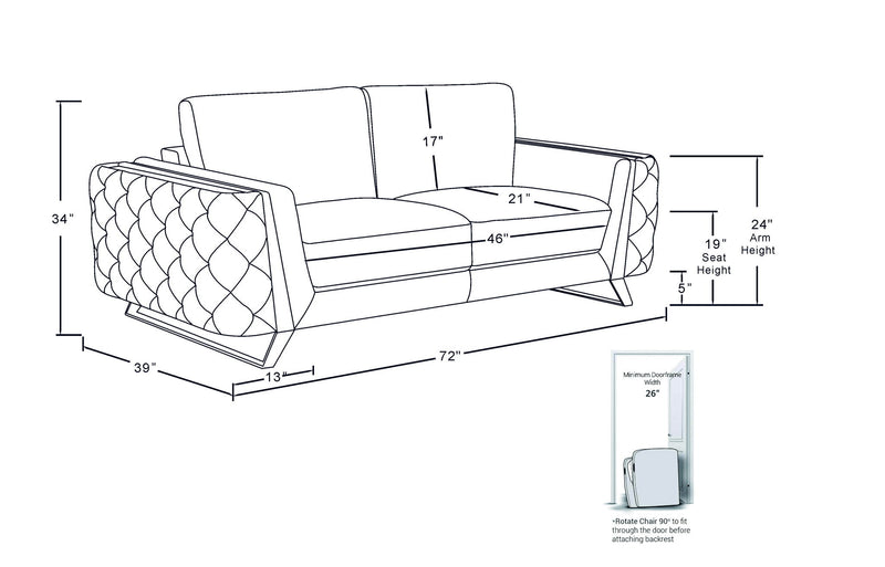1051 - Contemporary Velvet Loveseat - R&R Furniture Gallery (Fountain Valley, CA)