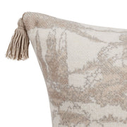 Classic Home Stonework 22x22-inch natural accent pillow with textured stone pattern and soft fabric for home decor.