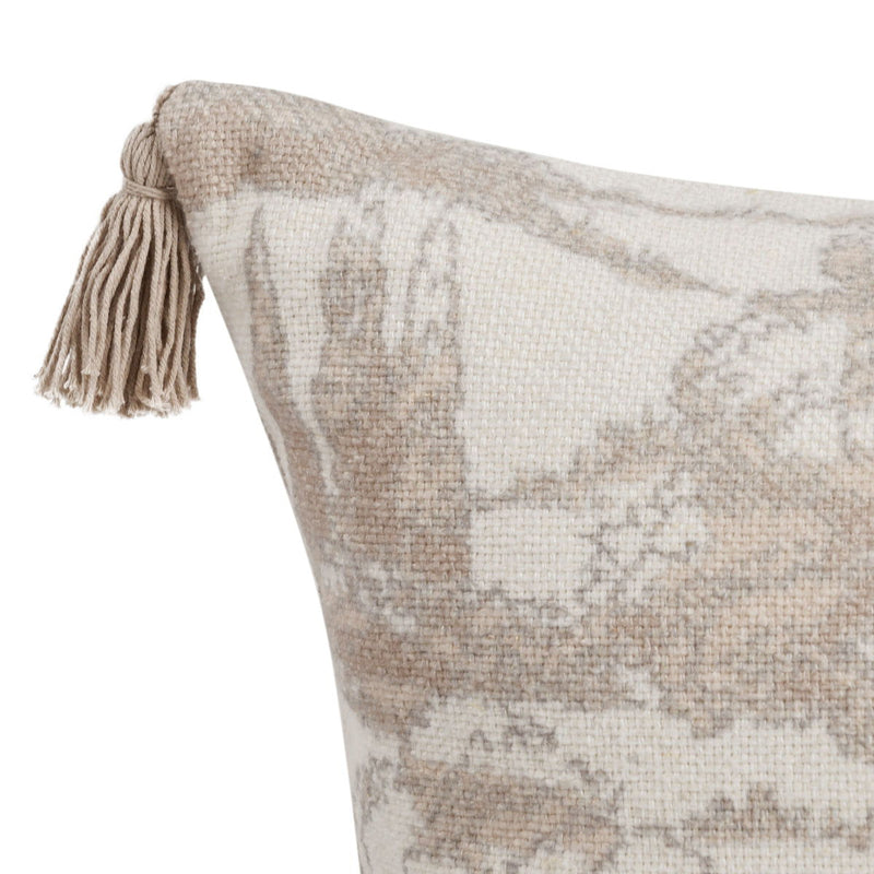 Classic Home Stonework 22x22-inch natural accent pillow with textured stone pattern and soft fabric for home decor.