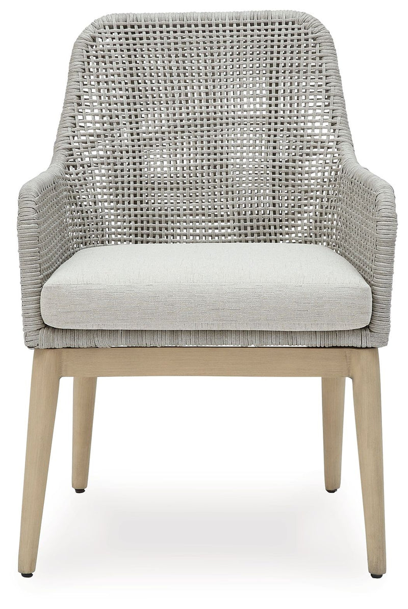 Seton Creek - Arm Chair With Cushion (Set of 2) - Gray - R&R Furniture Gallery (Fountain Valley, CA)