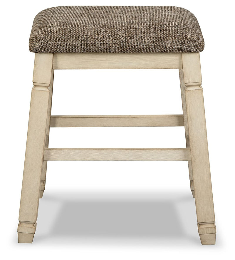 Bolanburg - Upholstered Stool (Set of 2) - Beige - R&R Furniture Gallery (Fountain Valley, CA)