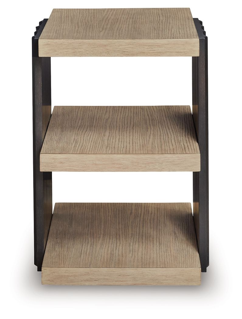Rylandyn - Rectangular End Table - Black / Light Brown - R&R Furniture Gallery (Fountain Valley, CA)