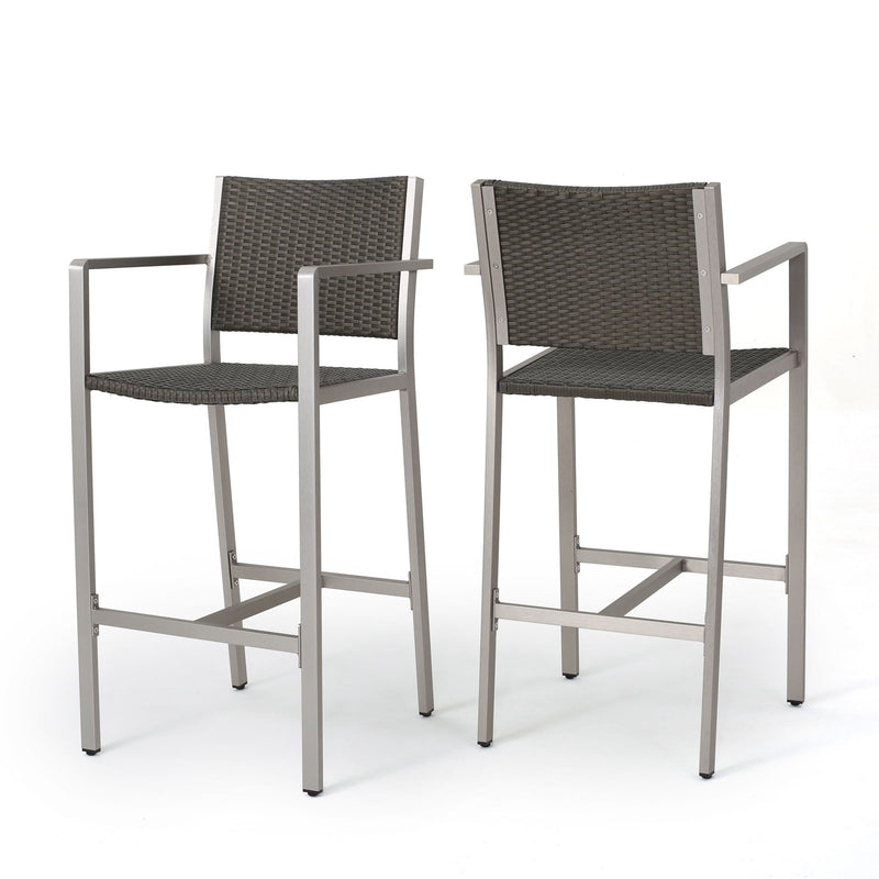 Outdoor Rust Proof Aluminum Barstools (Set of 2) - R&R Furniture Gallery (Fountain Valley, CA)