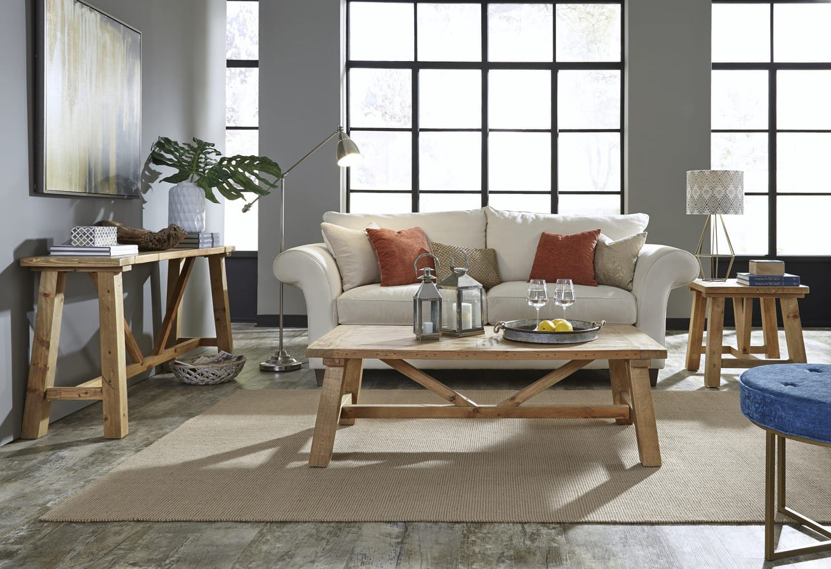Harby Reclaimed Wood Console Table in Rustic Tawny