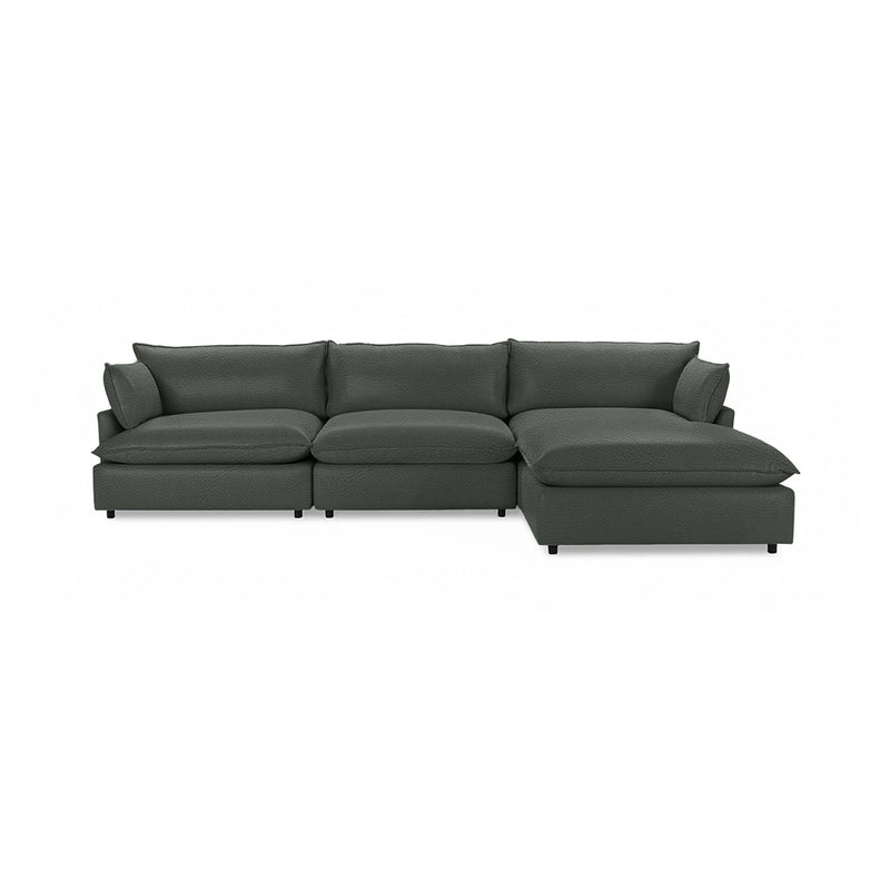 Classic Home Caplan modular sectional in a modern stationary sectional with plush fabric and sleek design.