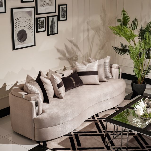 Carmela - Mansion Sofa - Zinc / Silver - R&R Furniture Gallery (Fountain Valley, CA)