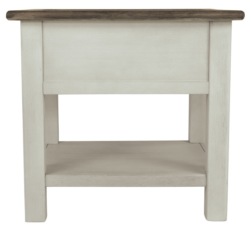 Bolanburg - Rectangular End Table - White / Brown / Beige - R&R Furniture Gallery (Fountain Valley, CA)