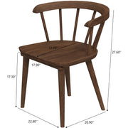 Set of two Ashcroft Furniture Kingsley brown dining chairs with wooden legs and cushioned seats, perfect for modern dining rooms.