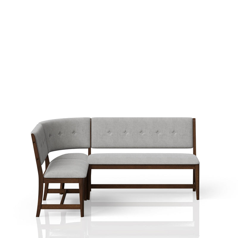 Curved Dining Bench Upholstered Curved Bench - Beige - R&R Furniture Gallery (Fountain Valley, CA)