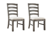 Upholstered Dining Chairs (Set of 2) - Brown - Wood - R&R Furniture Gallery (Fountain Valley, CA)