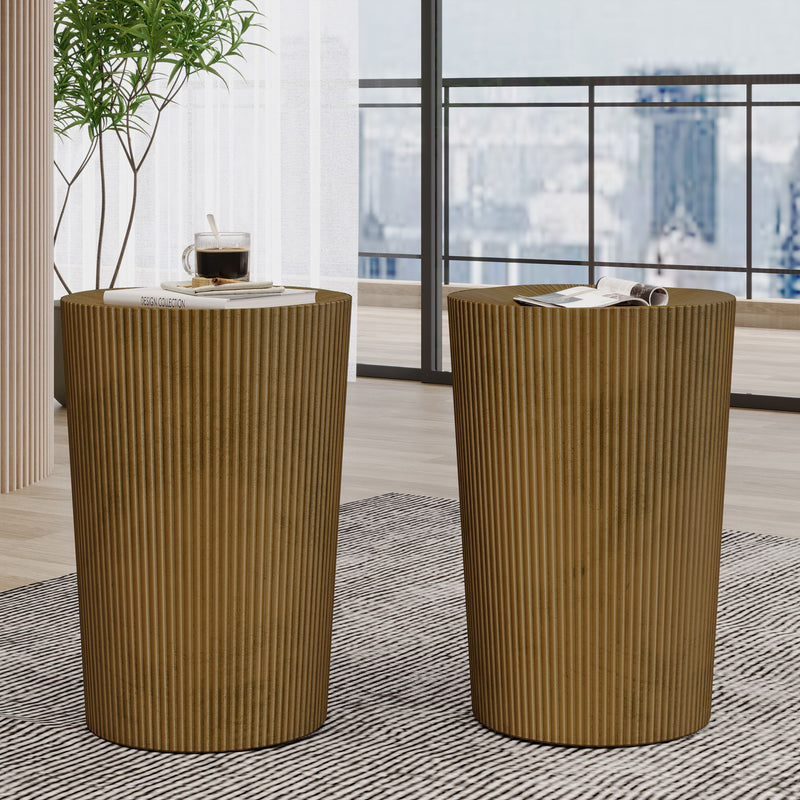 Langseth - Iron Sunburst Side Table Modern Design - R&R Furniture Gallery (Fountain Valley, CA)
